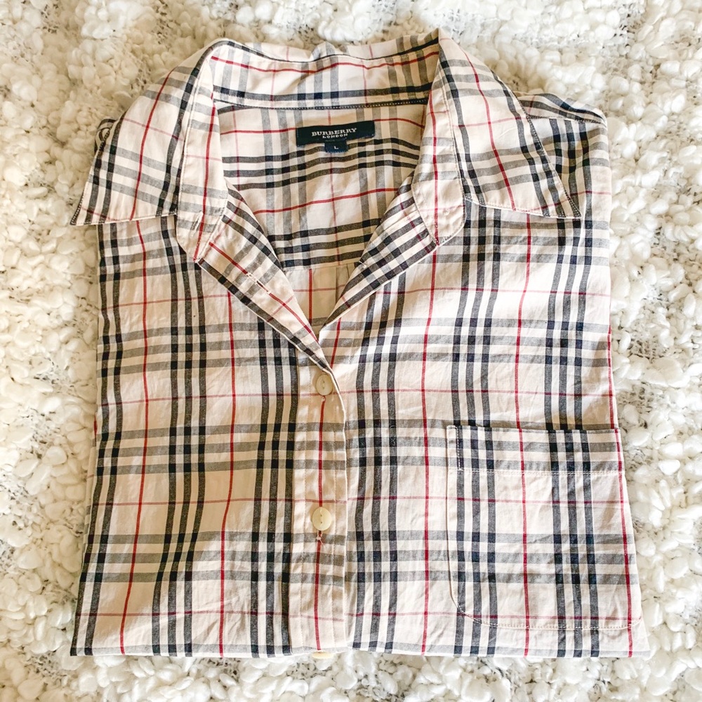 NWOT Burberry Button Up Top